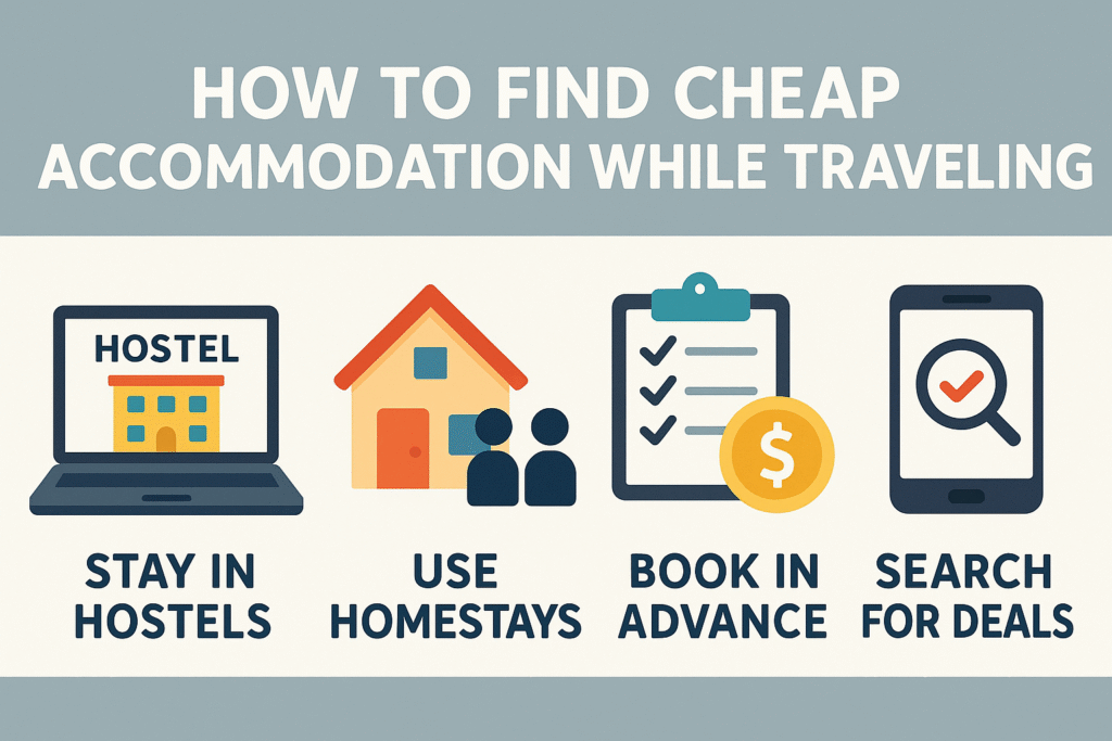 how to find cheap accommodation while traveling